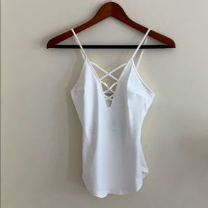 Express deep V neckline tank top